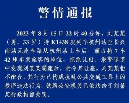 男子火车上叫嚣让乘警坐牢被行拘 背后真相实在让人惊愕